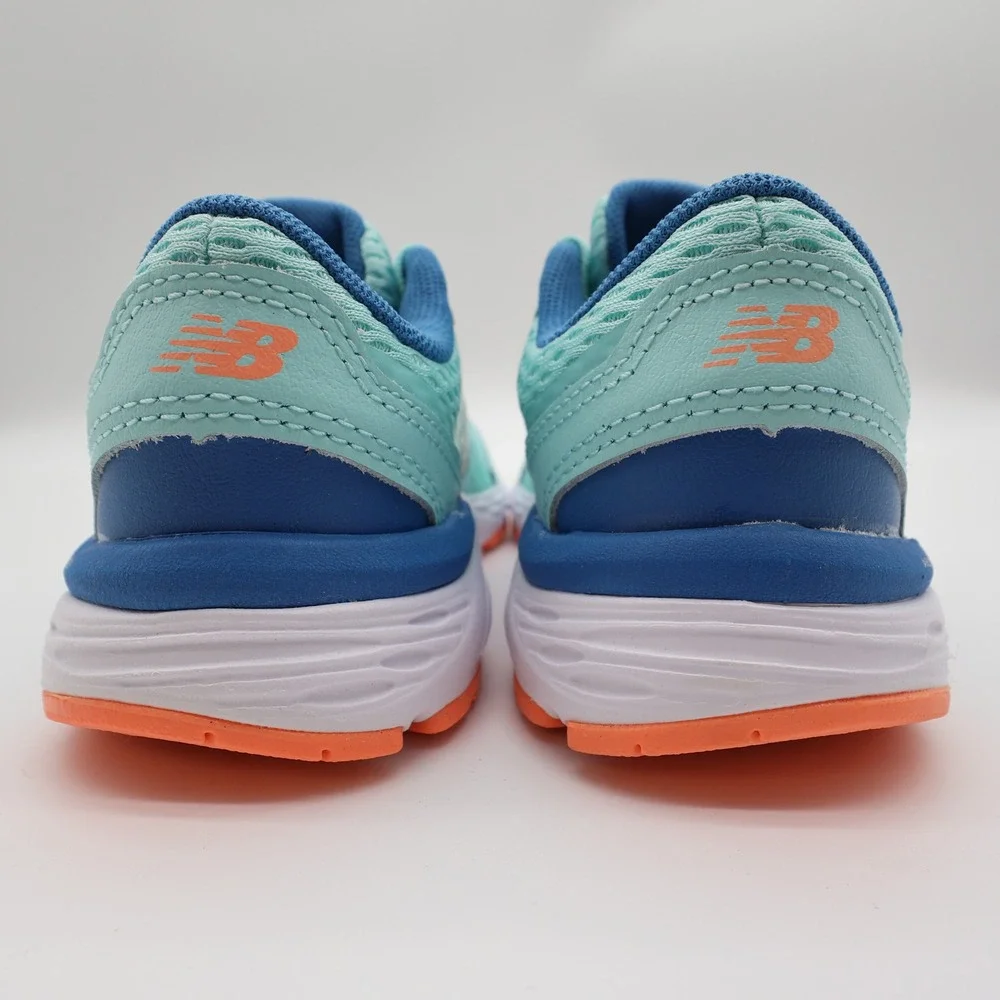 New Balance 680v6 Running Shoes Kids Size 11 Teal Orange Synthetic Mesh Athletic